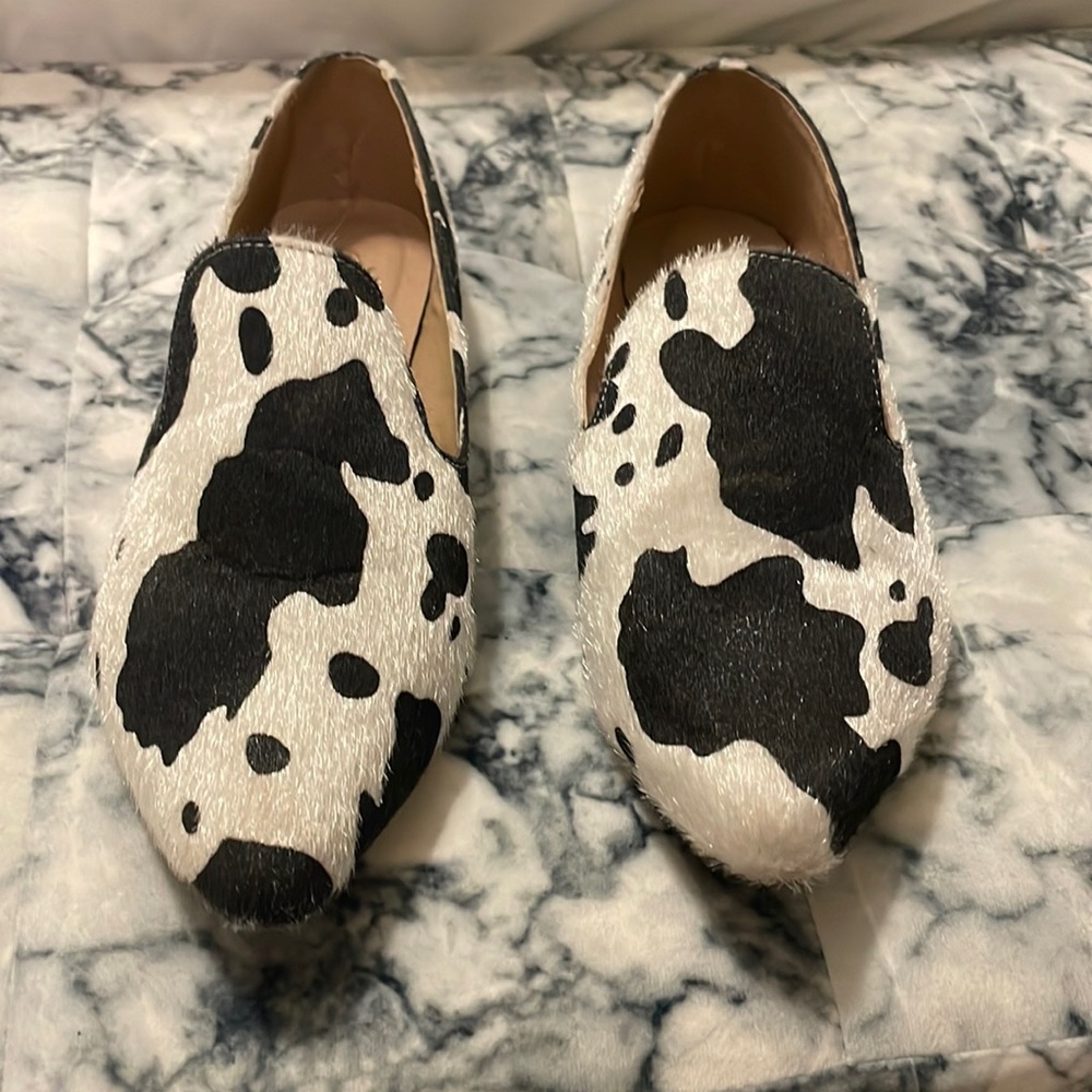 Cow Print Women's Loafers